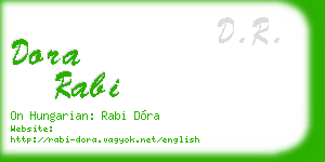 dora rabi business card