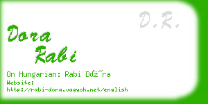 dora rabi business card